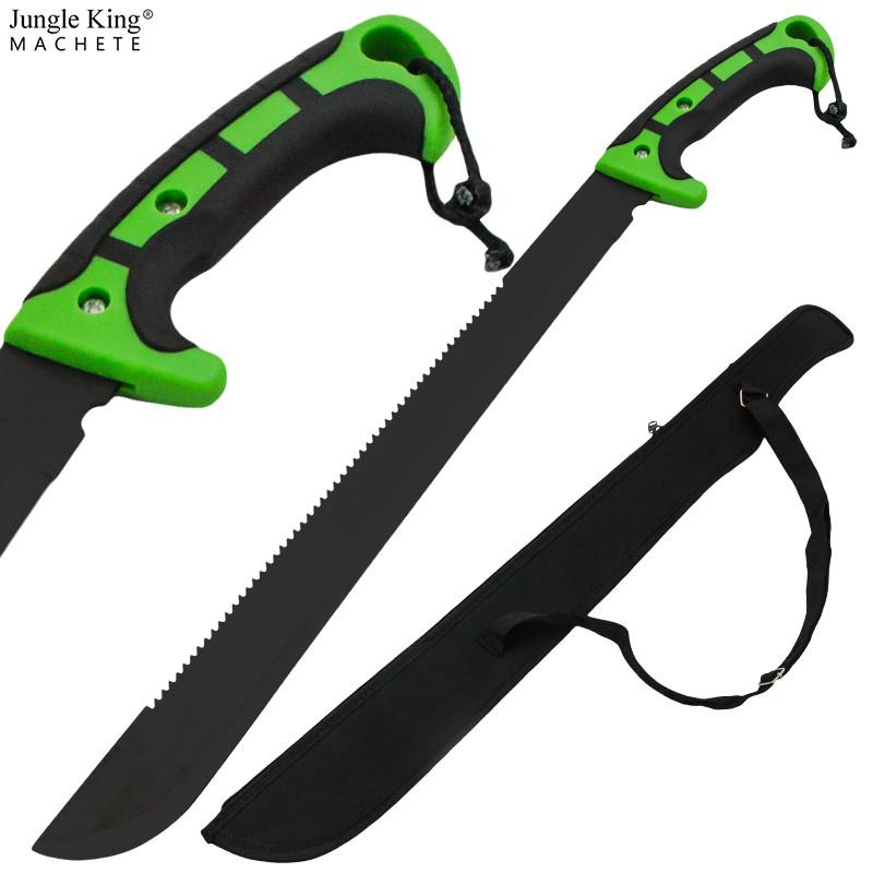 Jungle King Sawtooth Back Machete Green